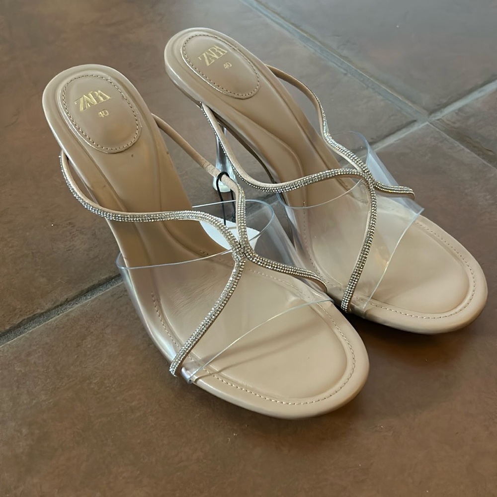 Brand new Zara clear heels size 40